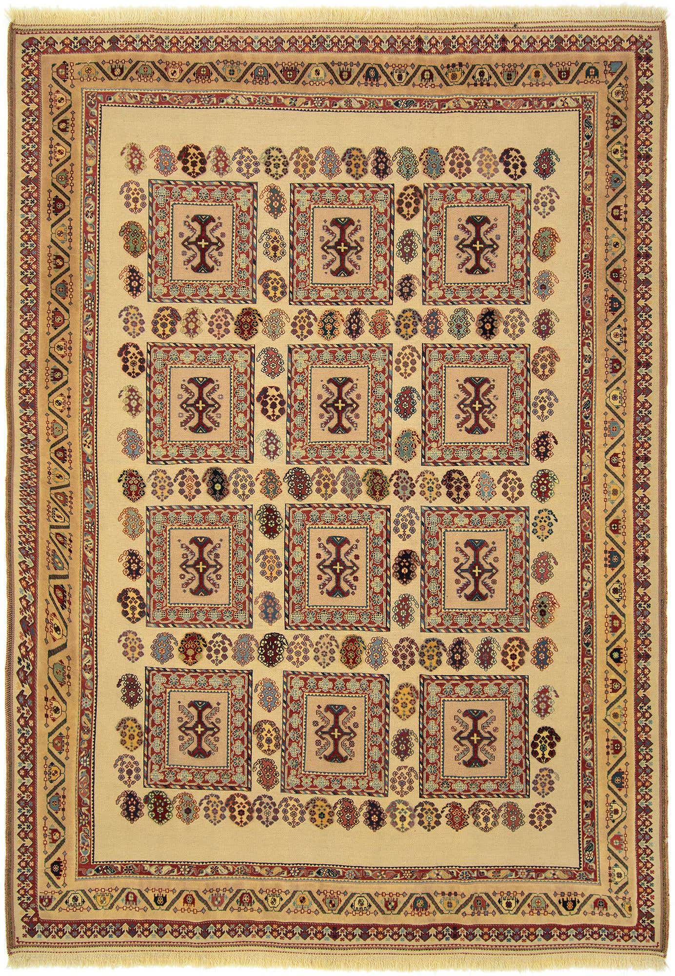 6' 10 x 9' 10 Hand Knotted Sergan Persian Rug