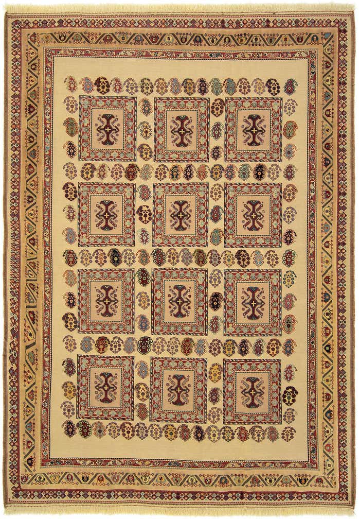 6' 10 x 9' 10 Hand Knotted Sergan Persian Rug