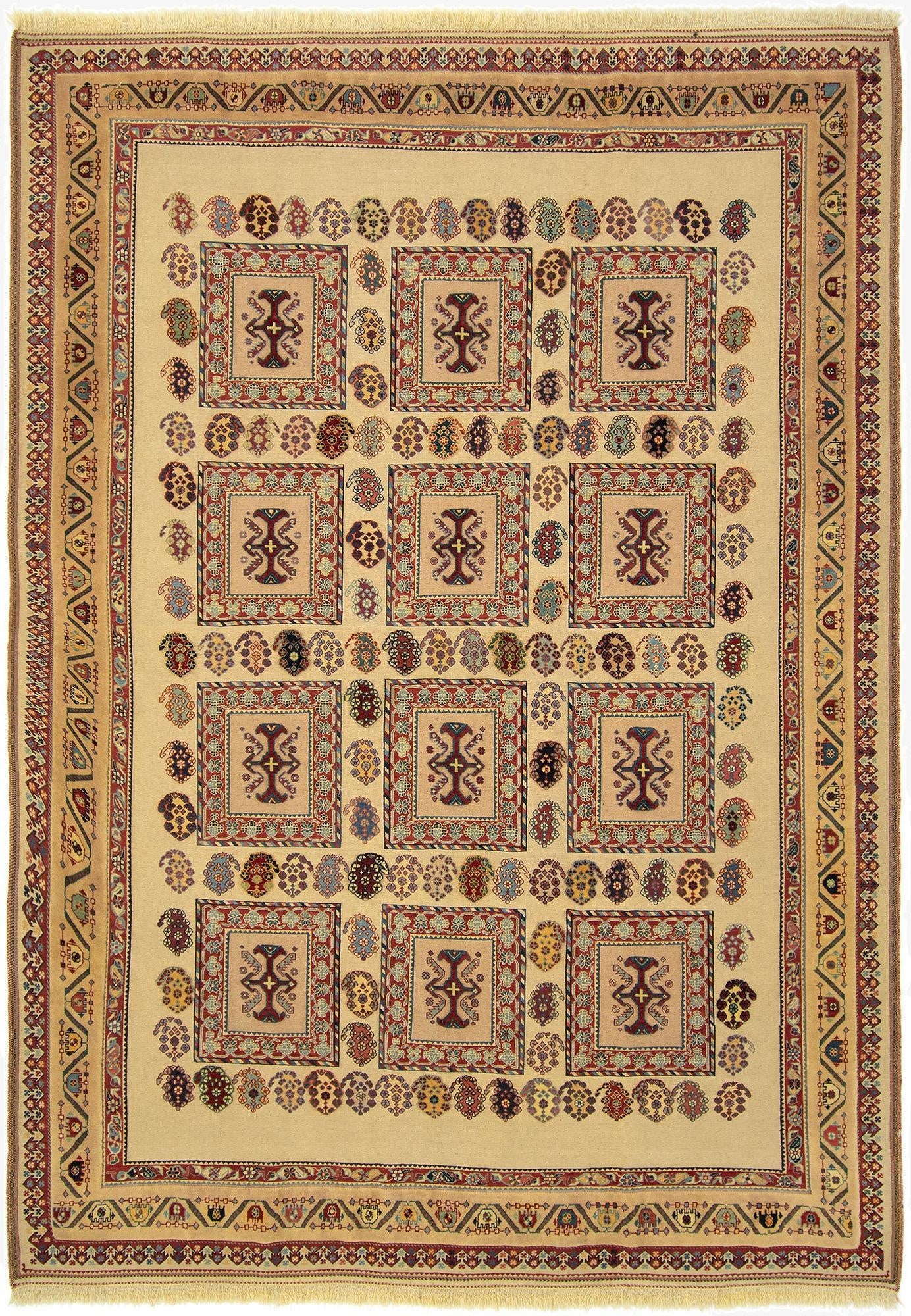 Primary image 6' 10 x 9' 10  Hand Knotted Sergan Persian Rug