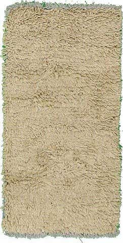 2' 3 x 4' Hand Knotted Shag Wool Rug