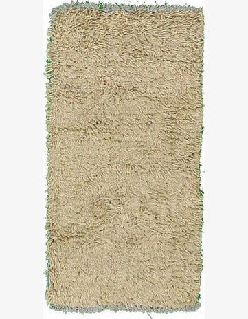 2' 3 x 4' Hand Knotted Shag Wool Rug