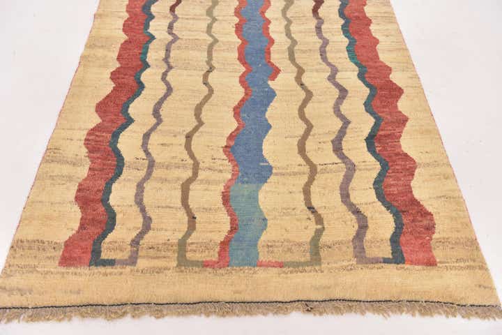 4' x 5' 6 Hand Knotted Shiraz-Gabbeh Persian Wool Rug