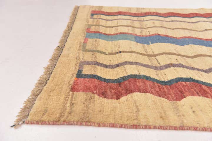 4' x 5' 6 Hand Knotted Shiraz-Gabbeh Persian Wool Rug