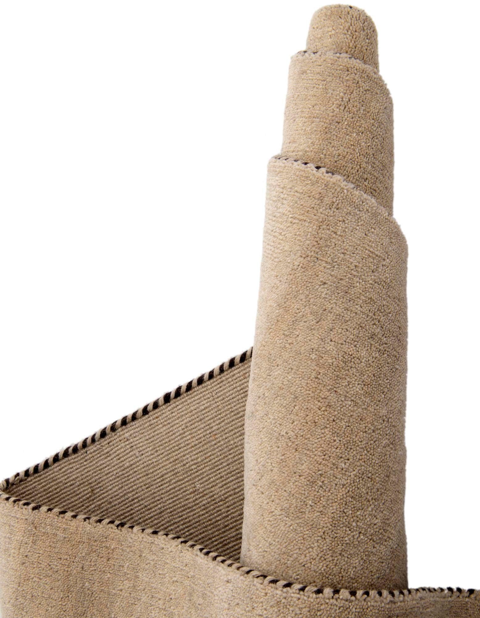 9' 10 x 13' Hand Knotted Solid Gabbeh Wool Rug