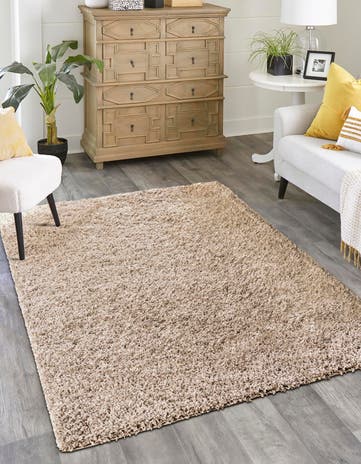 8' x 10' Solid Shag Rug