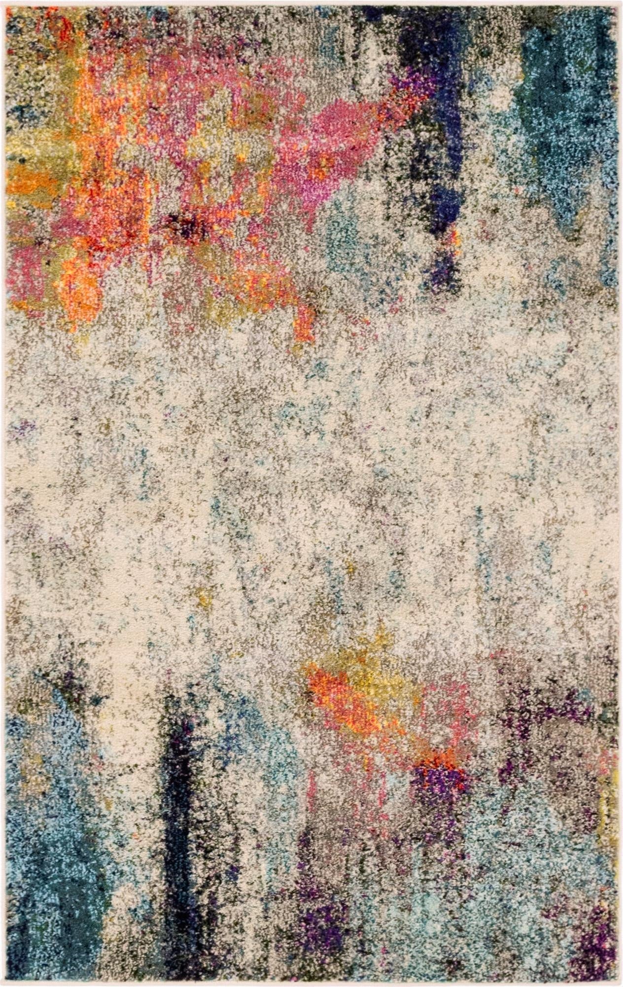 3' 3 x 5' 3  Washable Spectrum Rug