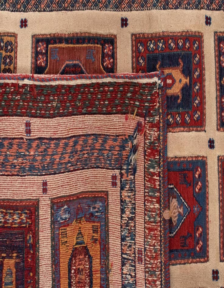 Detail image of 3' 5 x 5' 2 Sumak Kilim Rug