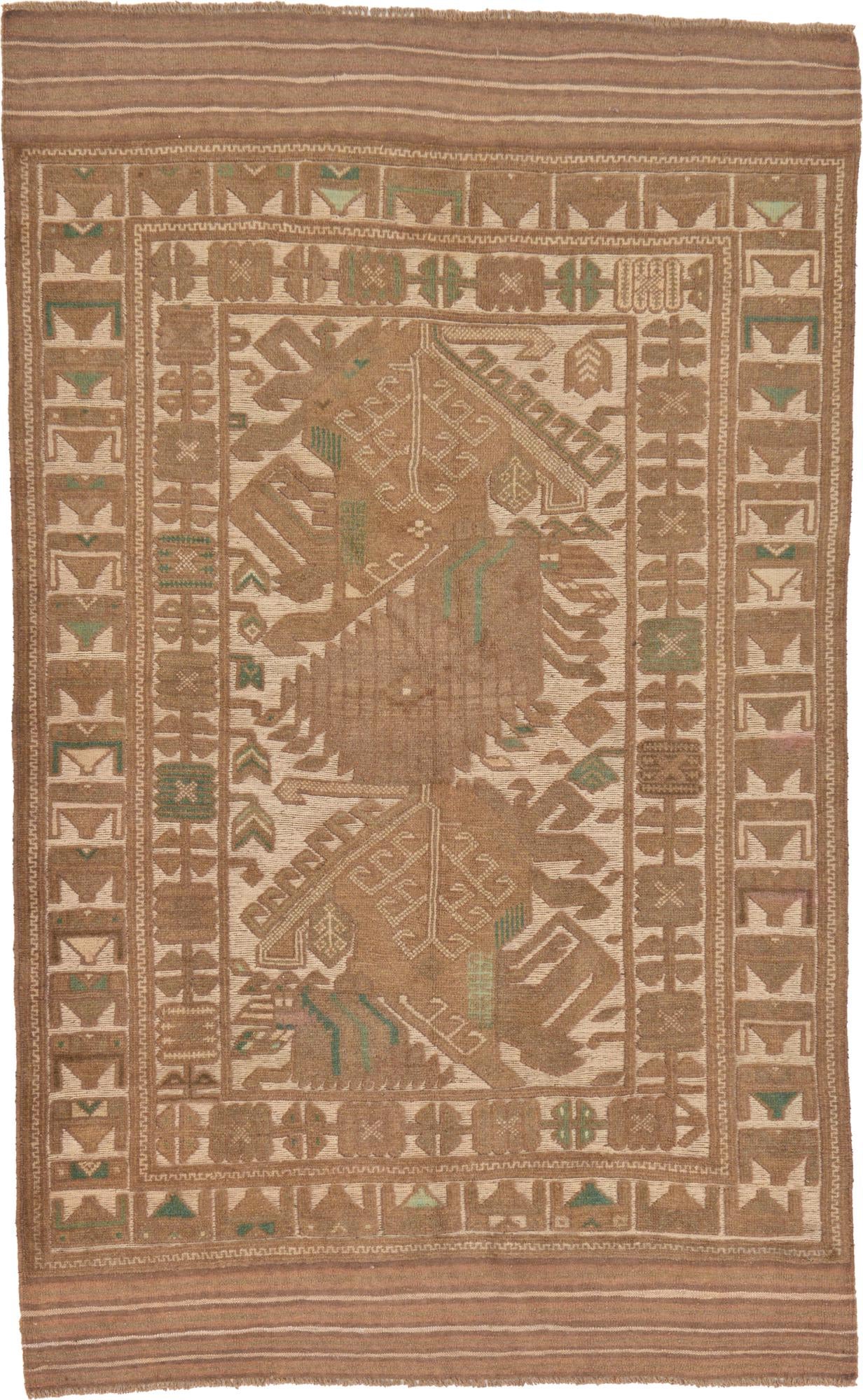 4' x 6' 7 Hand Woven Sumak Wool Rug