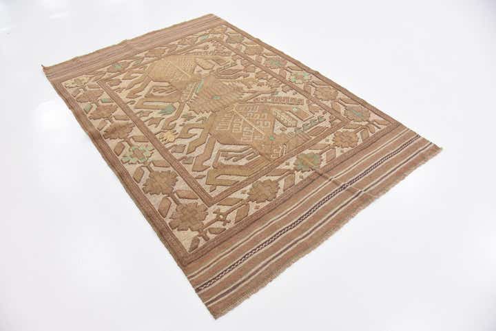 4' 2 x 6' Hand Woven Sumak Wool Rug