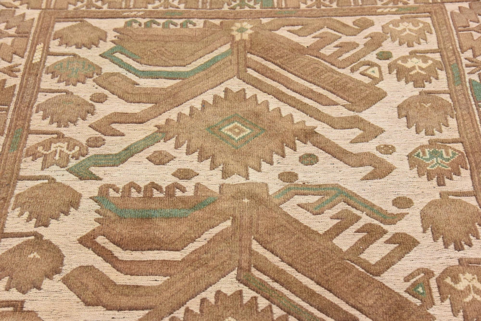 4' x 6' 3 Hand Woven Sumak Wool Rug