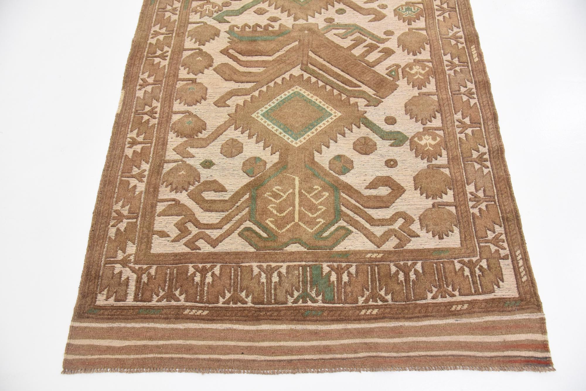 4' x 6' 3 Hand Woven Sumak Wool Rug