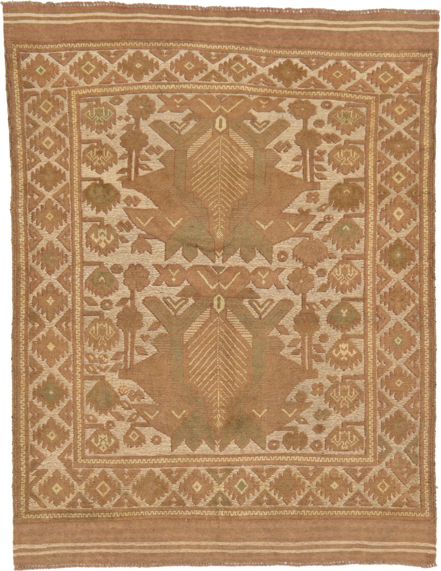 4' x 5' 9 Hand Woven Sumak Wool Rug