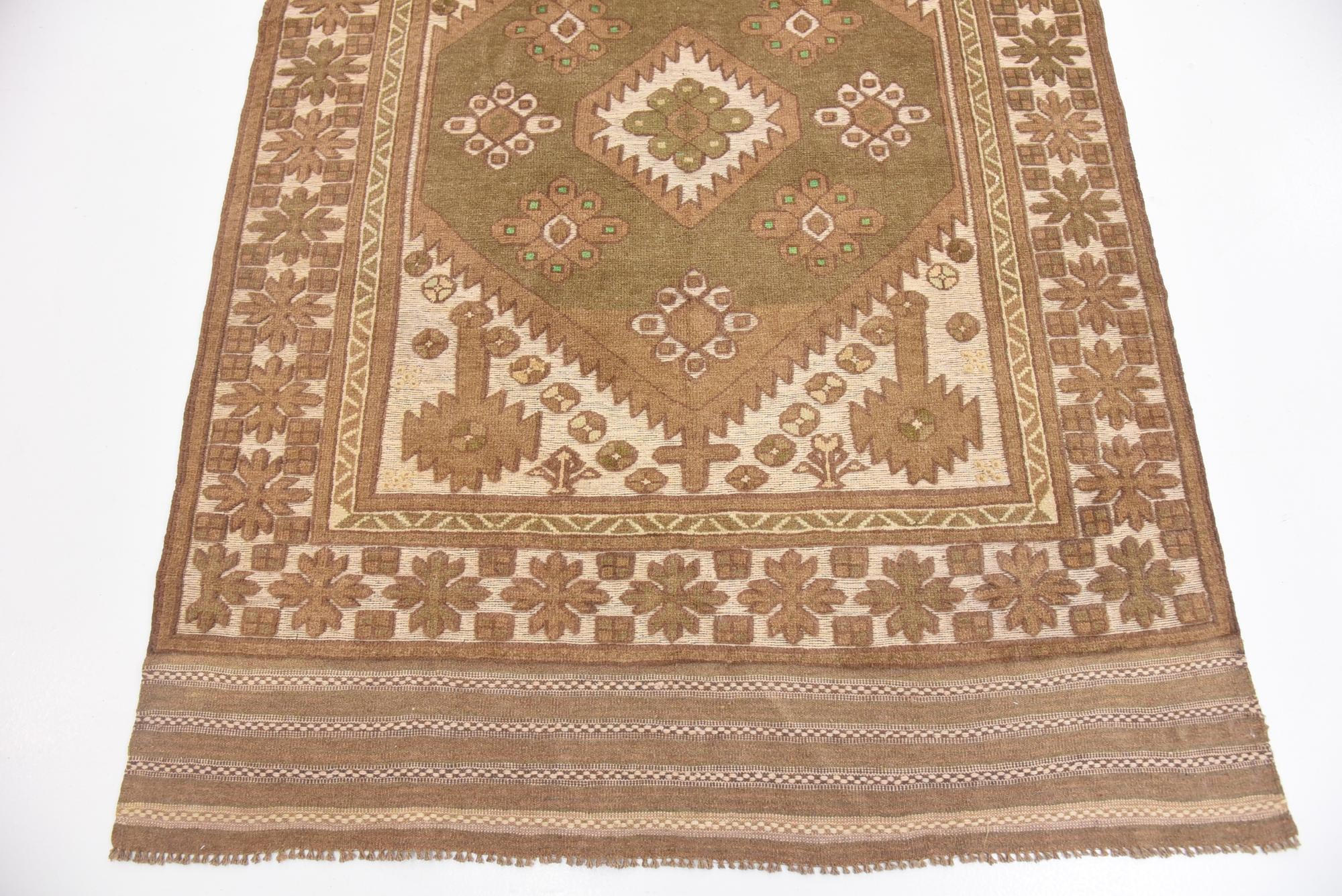 4' x 6' 3 Hand Woven Sumak Wool Rug