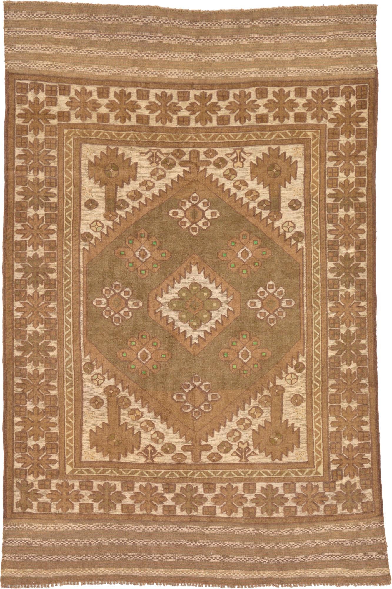 4' x 6' 3 Hand Woven Sumak Wool Rug