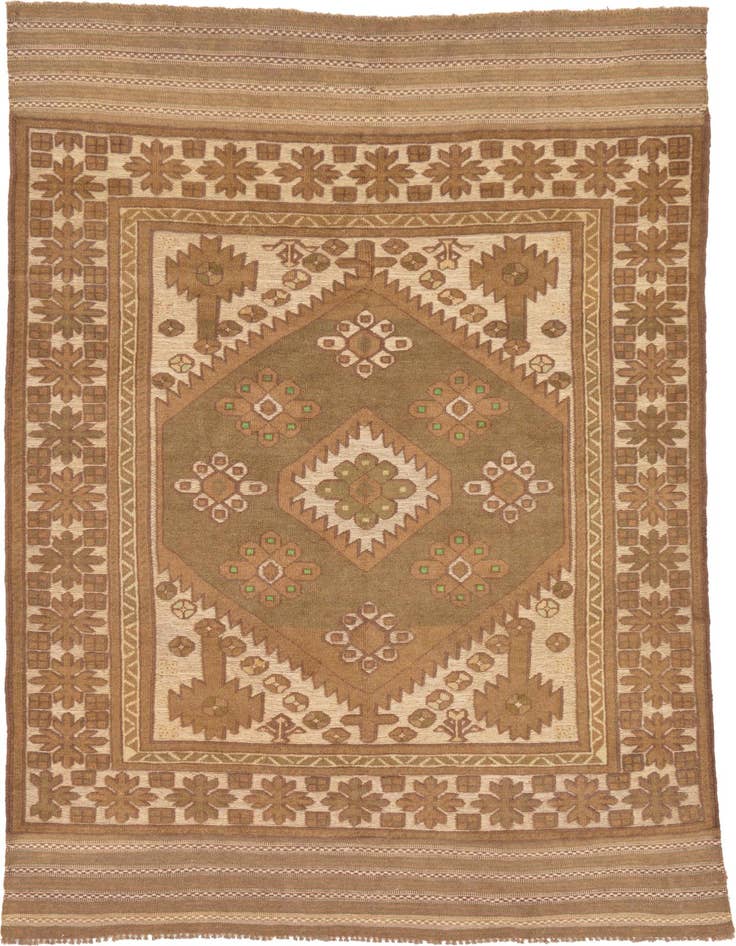 Detail image of 4' x 6' 3 Hand Woven Sumak Wool Rug