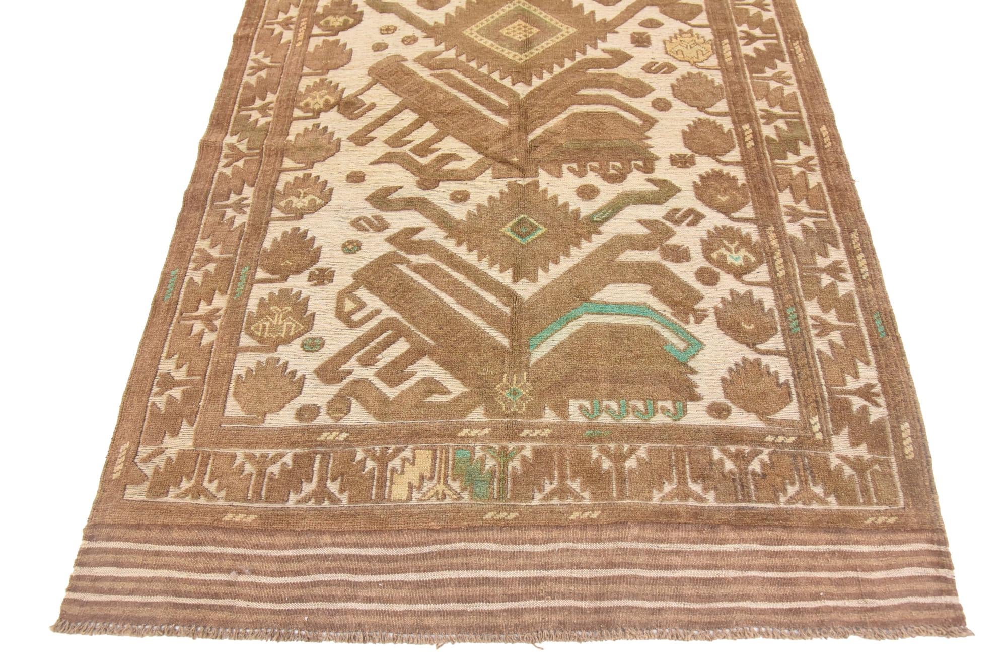 4' 3 x 6' 4 Hand Woven Sumak Wool Rug