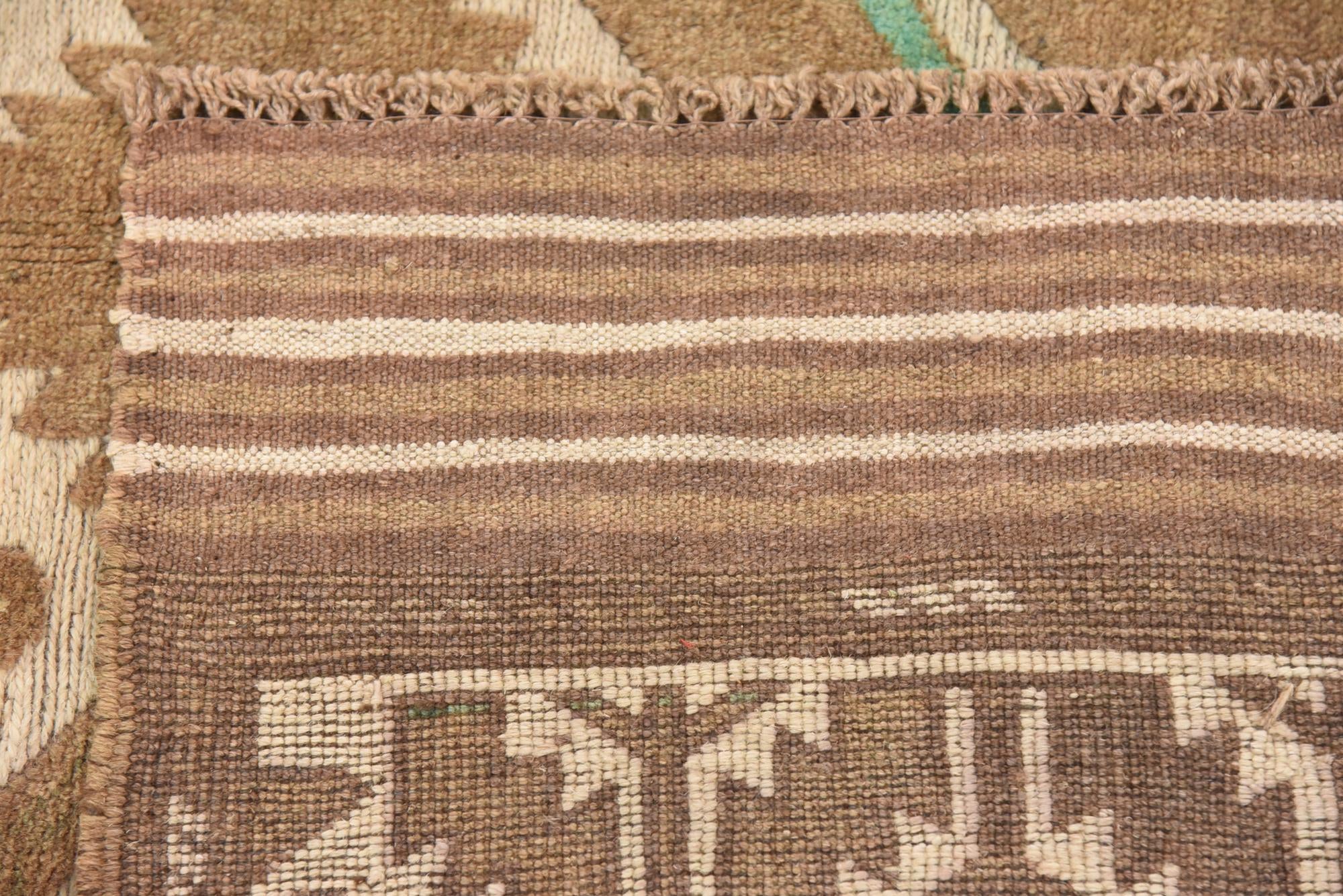 4' 3 x 6' 4 Hand Woven Sumak Wool Rug