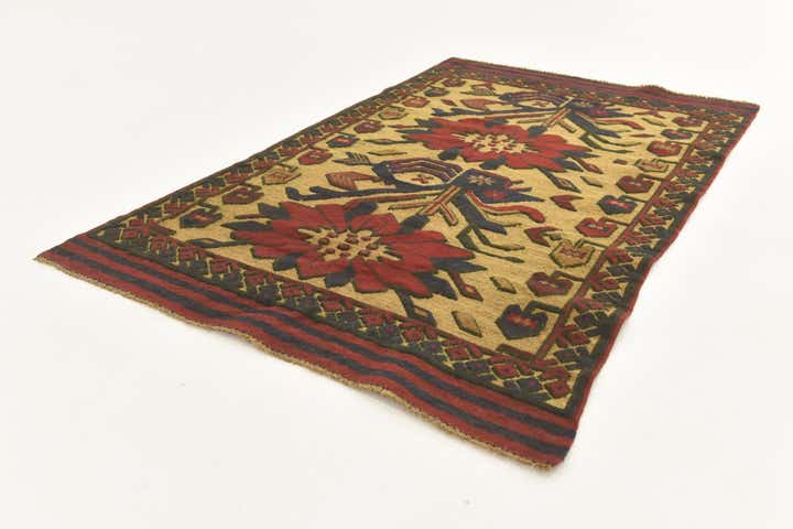 2' 9 x 4' 6 Hand Knotted Sumak Wool Rug