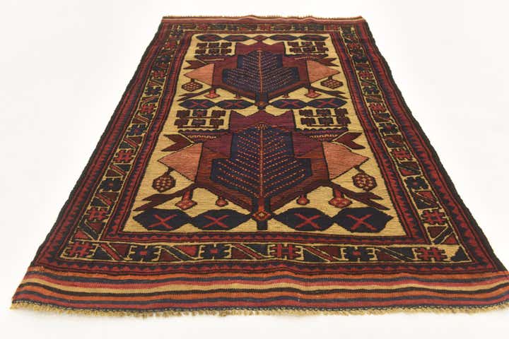 3' x 4' 8 Hand Knotted Sumak Wool Rug