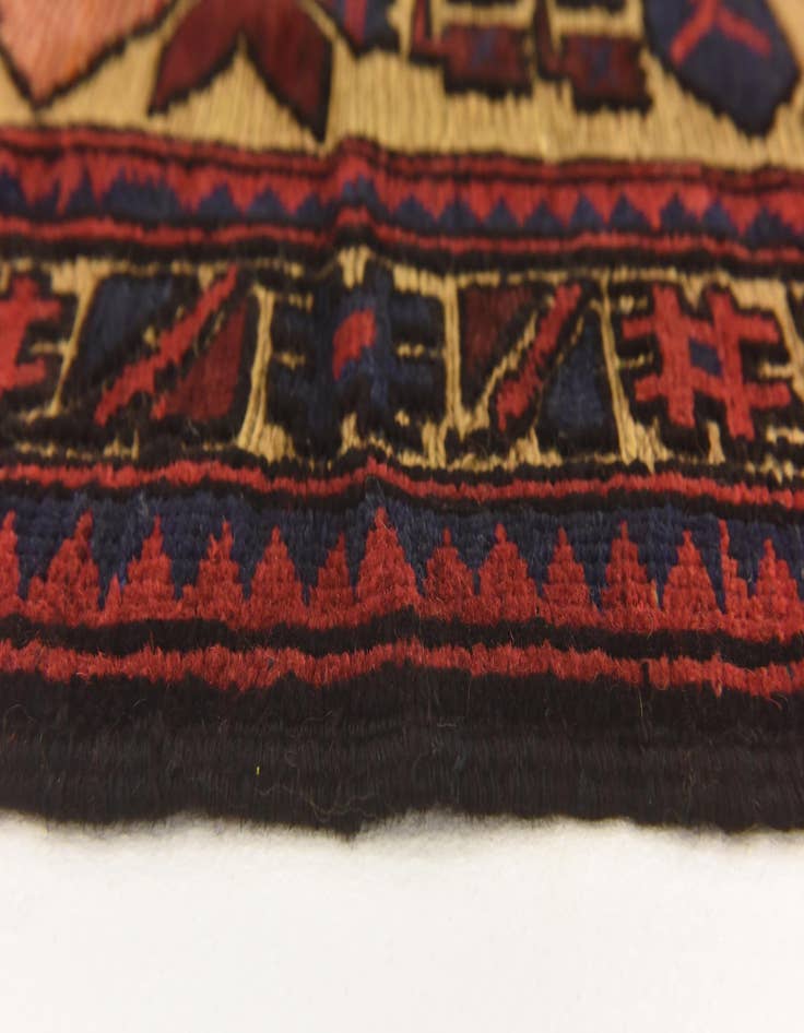 Detail image of 3' x 4' 8  Hand Knotted Sumak Wool Rug