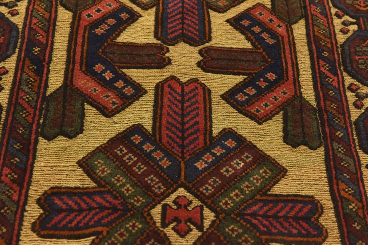 Detail image of 2' 10 x 4' 9 Hand Knotted Sumak Wool Rug