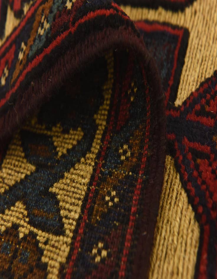 Detail image of 2' 10 x 4' 4  Hand Knotted Sumak Wool Rug