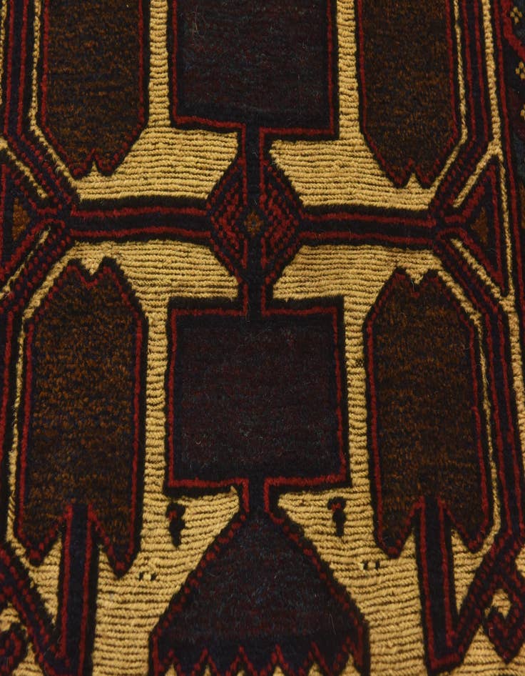Detail image of 2' 10 x 4' 4 Hand Knotted Sumak Wool Rug