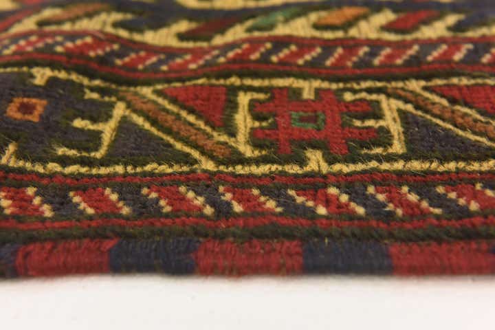 90cm x 145cm anudado a mano Sumak Alfombra Lana