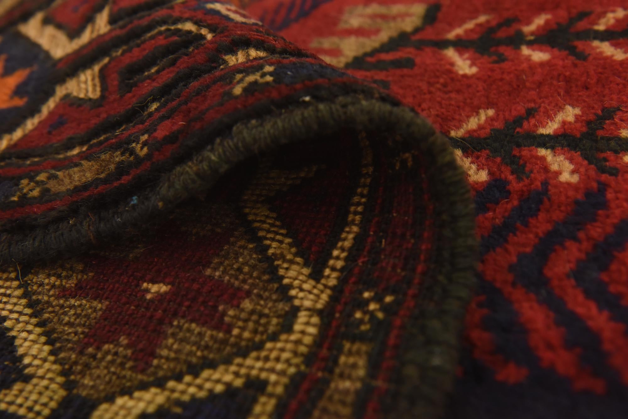 3' 2 x 4' 8 Hand Knotted Sumak Wool Rug
