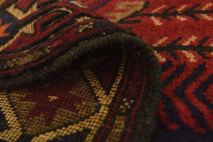 3' 2 x 4' 8 Hand Knotted Sumak Wool Rug