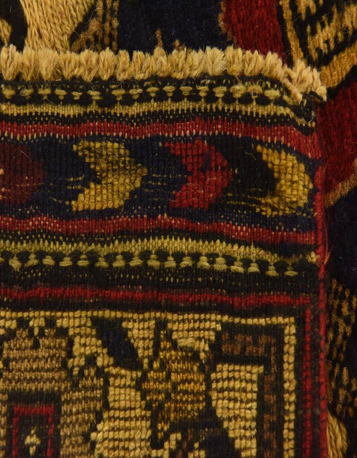Detail image of 3' 1 x 4' 5  Hand Knotted Sumak Wool Rug