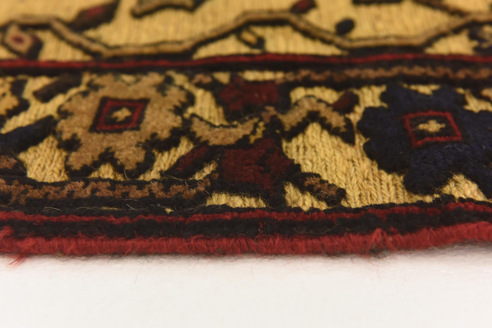 3' 1 x 4' 5 Hand Knotted Sumak Wool Rug