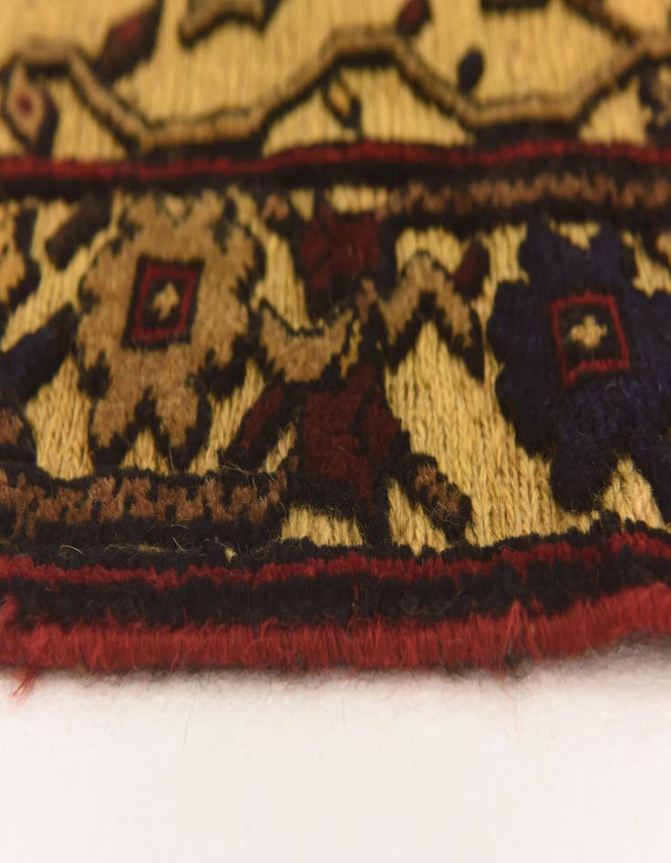 Detail image of 3' 1 x 4' 5  Hand Knotted Sumak Wool Rug