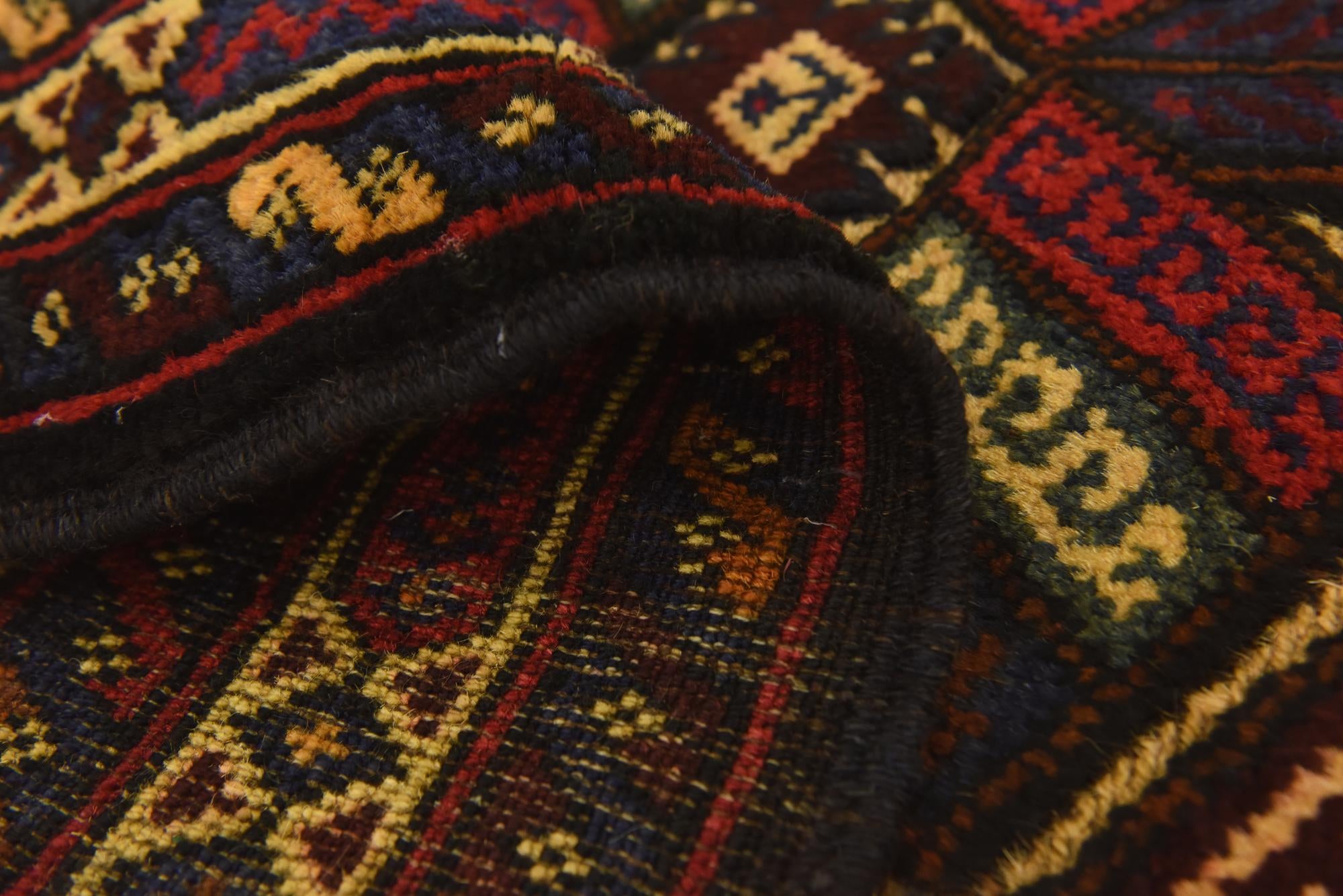 3' 1 x 4' 4 Hand Knotted Sumak Wool Rug