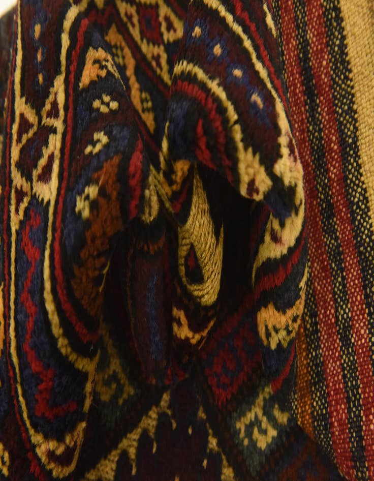 Detail image of 3' 1 x 4' 4  Hand Knotted Sumak Wool Rug