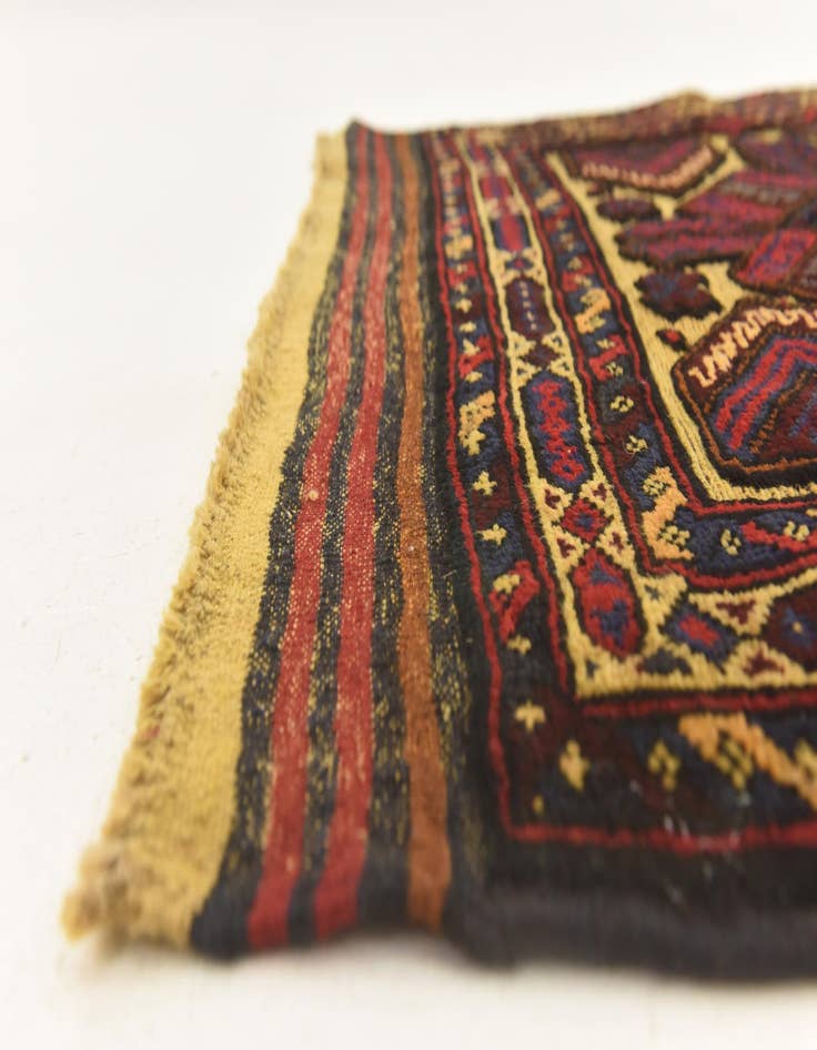 Detail image of 3' 1 x 4' 4  Hand Knotted Sumak Wool Rug