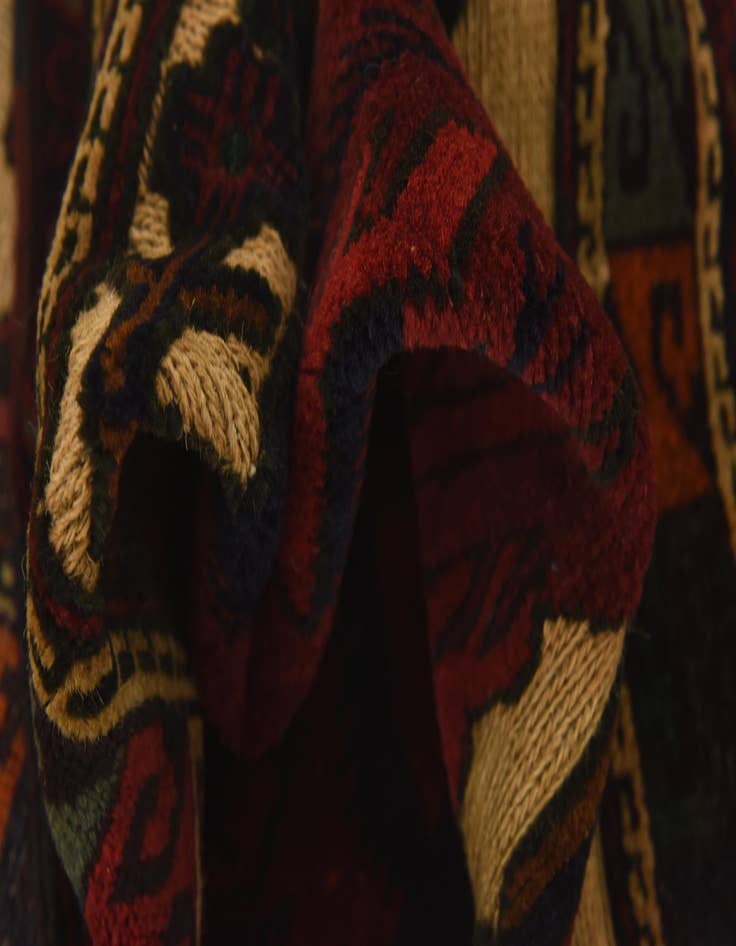 Detail image of 2' 8 x 4' 5  Hand Knotted Sumak Wool Rug