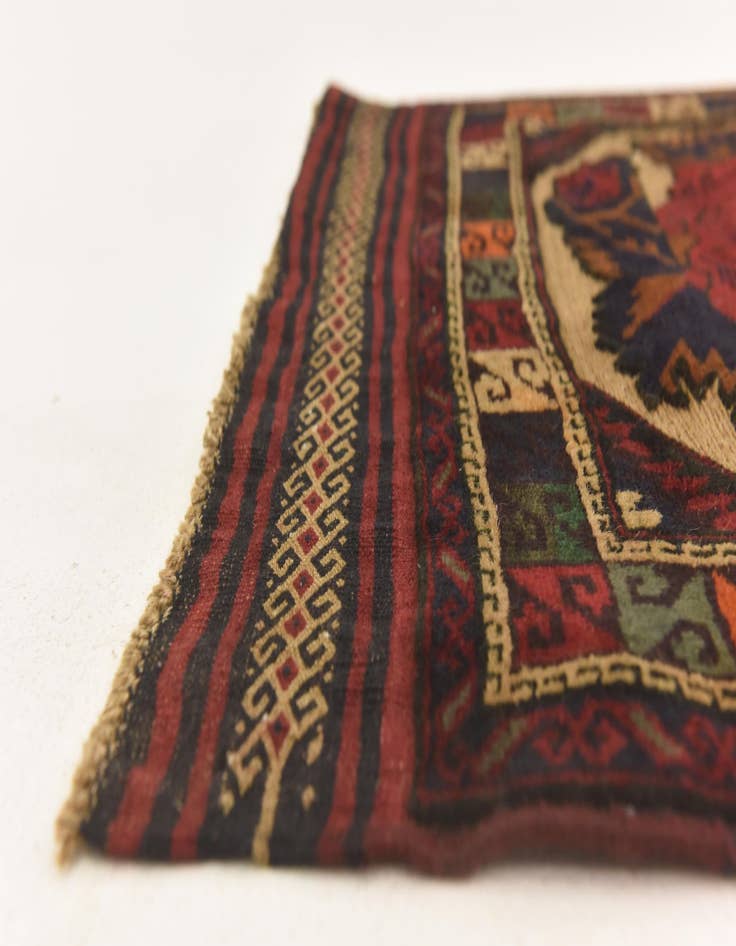 Detail image of 2' 8 x 4' 5  Hand Knotted Sumak Wool Rug