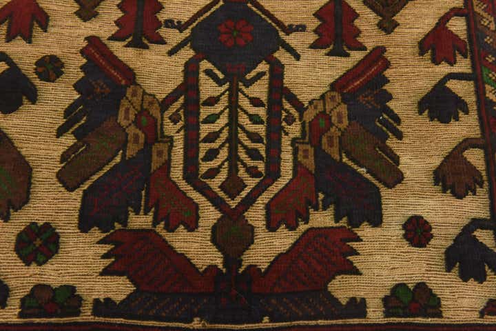 3' 2 x 4' 9 Hand Knotted Sumak Wool Rug