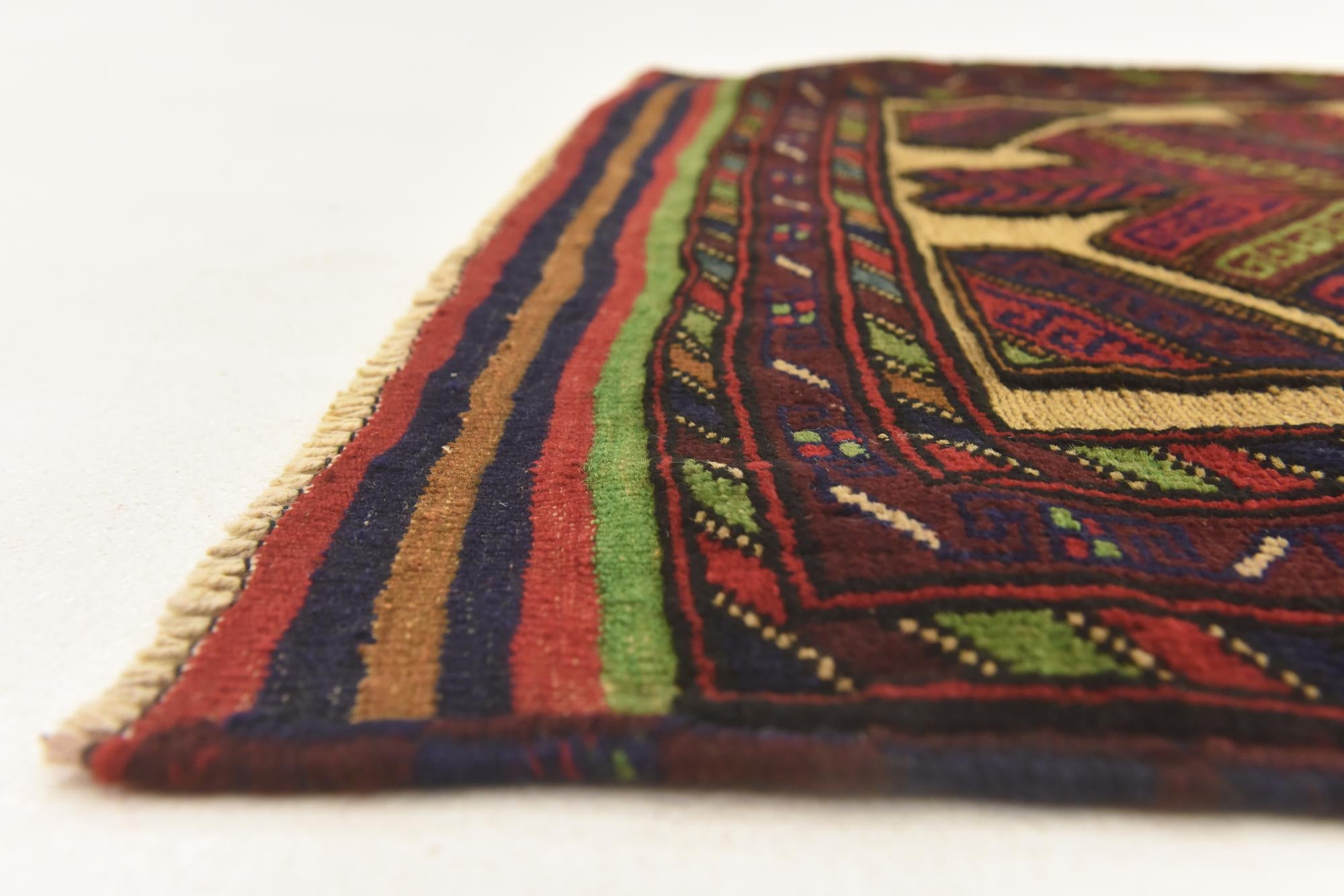 3' x 4' 5 Hand Knotted Sumak Wool Rug