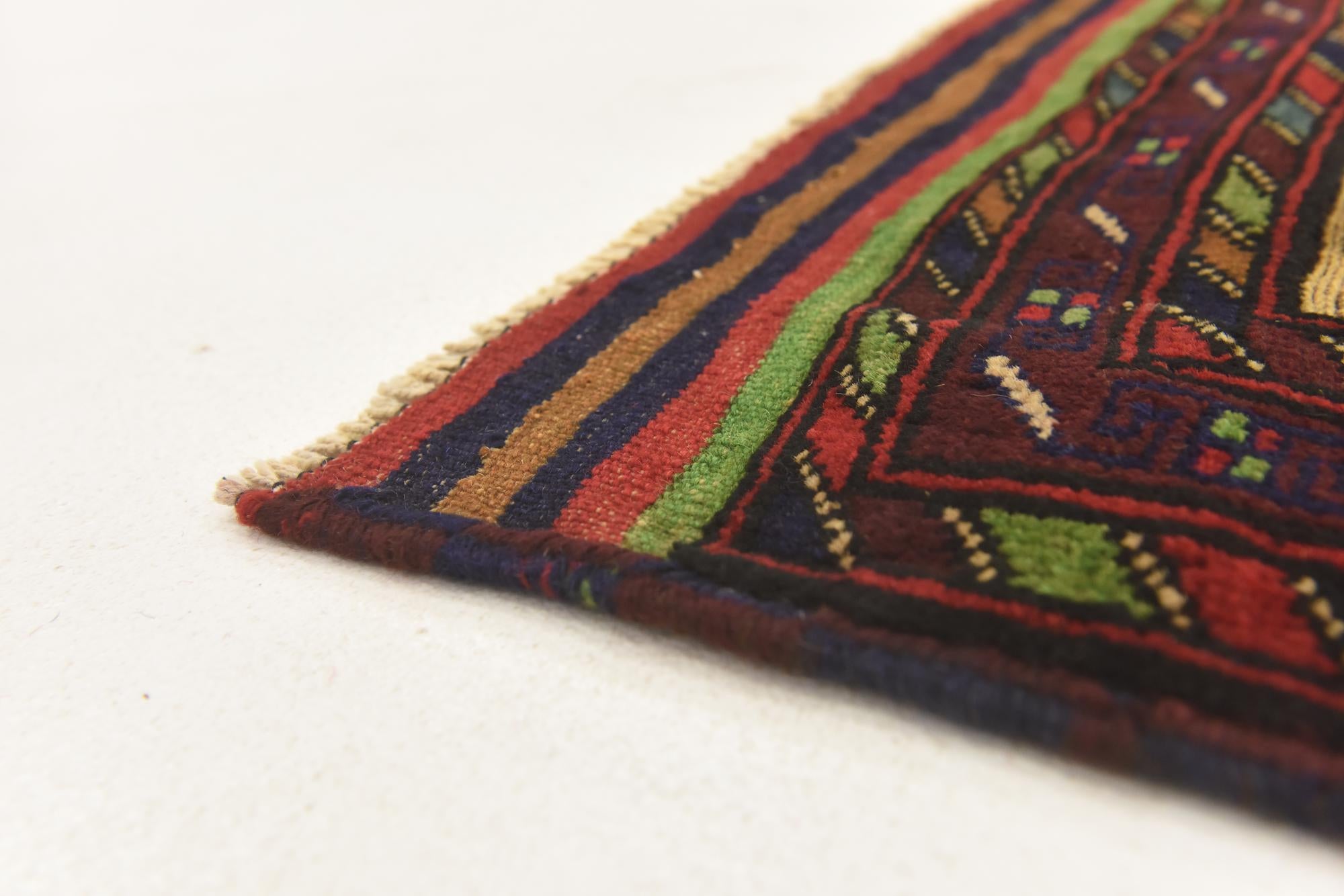 3' x 4' 5 Hand Knotted Sumak Wool Rug