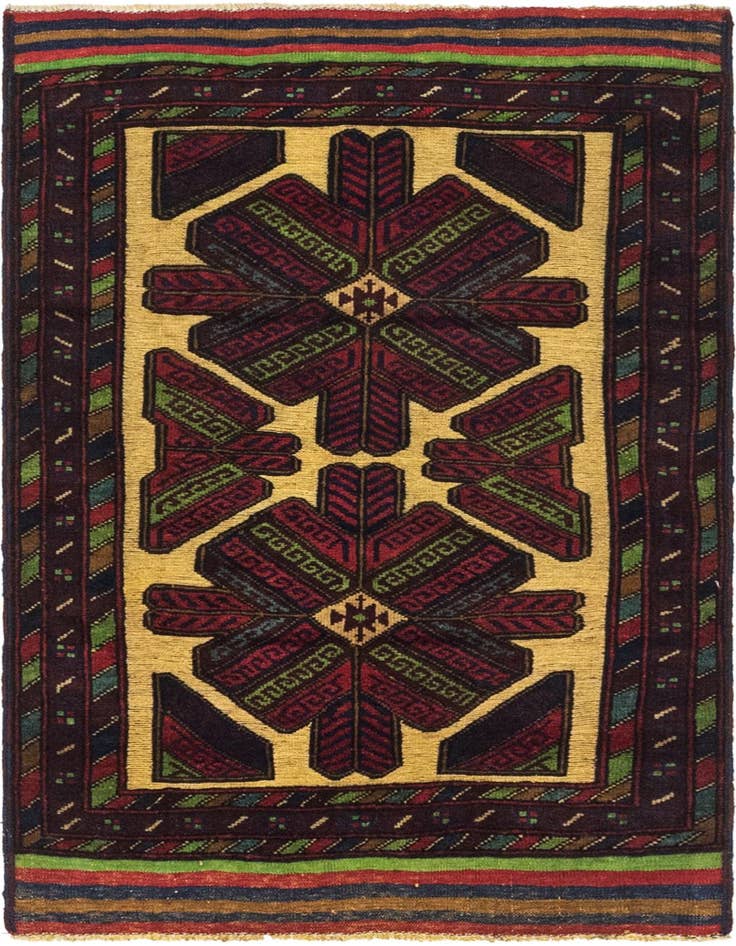 Detail image of 3' x 4' 5 Hand Knotted Sumak Wool Rug