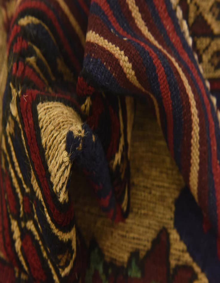 Detail image of 3' 1 x 4' 11  Hand Knotted Sumak Wool Rug