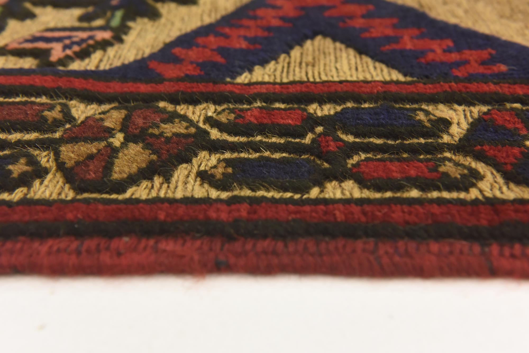3' 1 x 4' 11 Hand Knotted Sumak Wool Rug