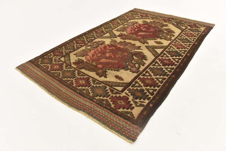 2' 11 x 4' 10 Hand Knotted Sumak Wool Rug