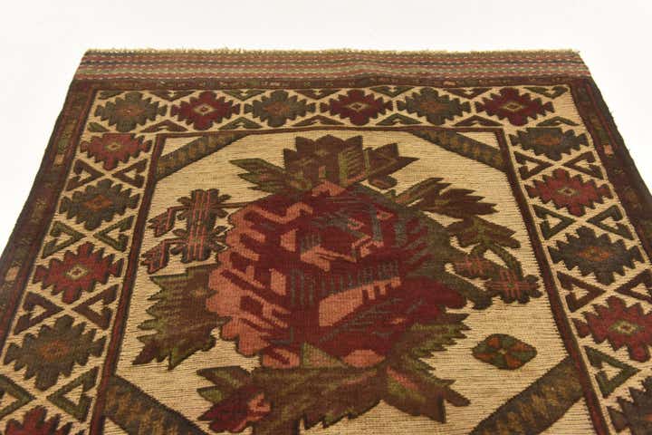 2' 11 x 4' 10 Hand Knotted Sumak Wool Rug