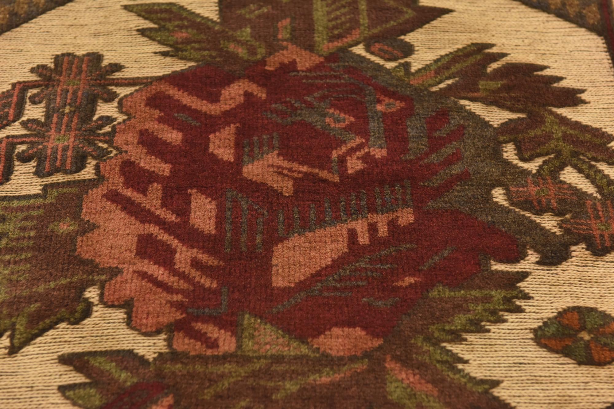 2' 11 x 4' 10 Hand Knotted Sumak Wool Rug