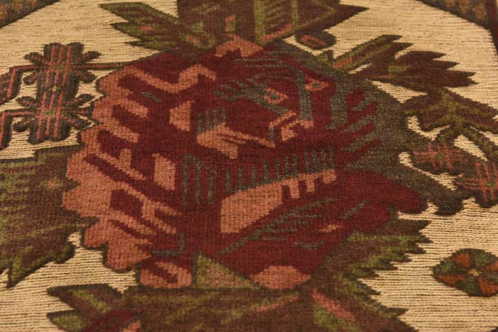 2' 11 x 4' 10 Hand Knotted Sumak Wool Rug