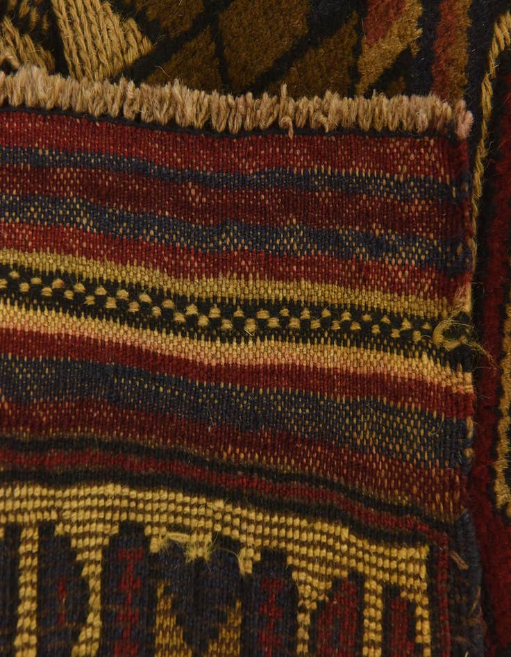 Detail image of 2' 11 x 4' 3  Hand Knotted Sumak Wool Rug