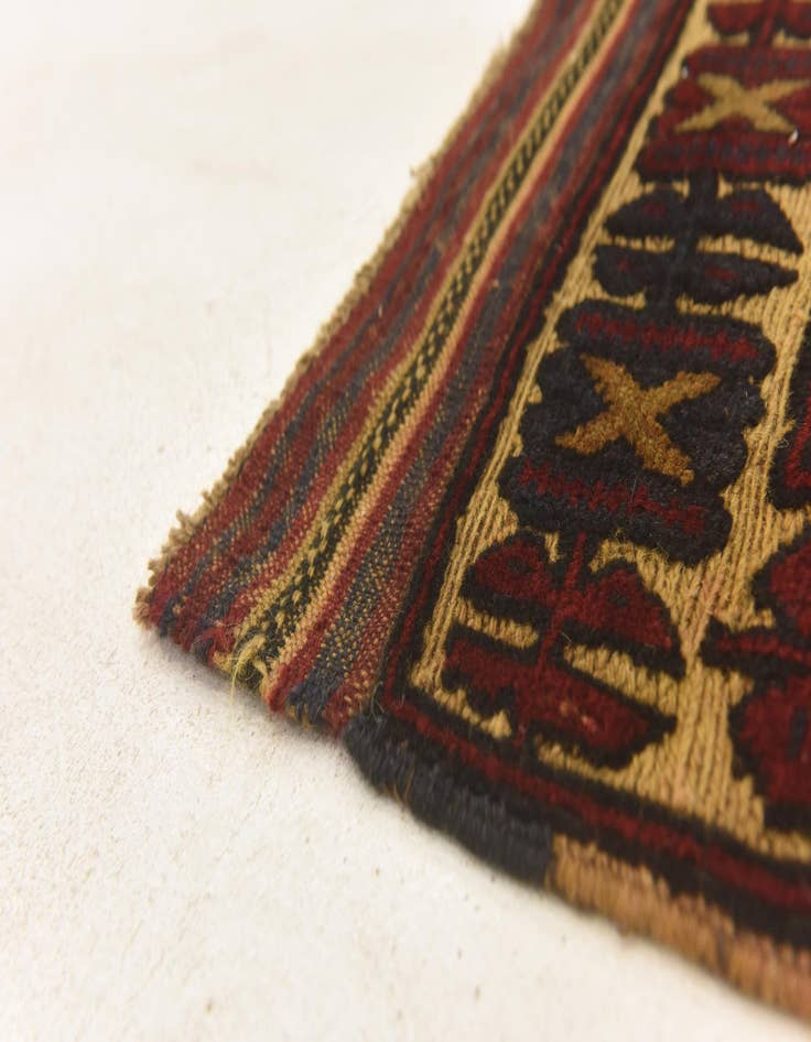 Detail image of 2' 11 x 4' 3  Hand Knotted Sumak Wool Rug